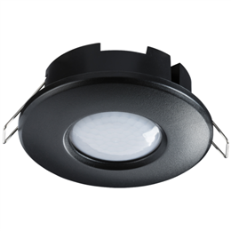 KNIGHTSBRIDGE BLACK RECESSED 360 DEGREE PIR IP20