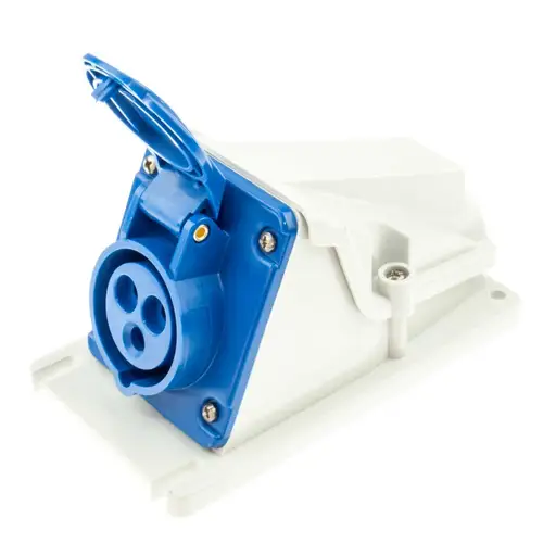 GEWISS 90° SURFACE SOCKET 2P+E 16A 230V 6H