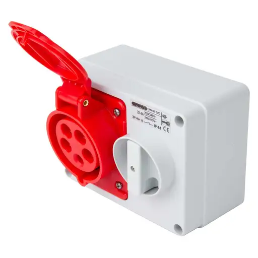 GEWISS 32A 3P+N+E 400V INTERLOCKED SOCKET IP44