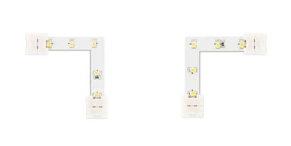 JCC ILLUMINATED LED STRIP CORNERS FOR 9.6W/M, 3000K, 2 PACK