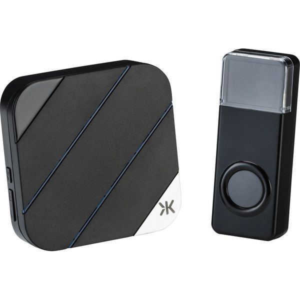 KNIGHTSBRIDGE WIRELESS PLUG IN DOORBELL BLACK