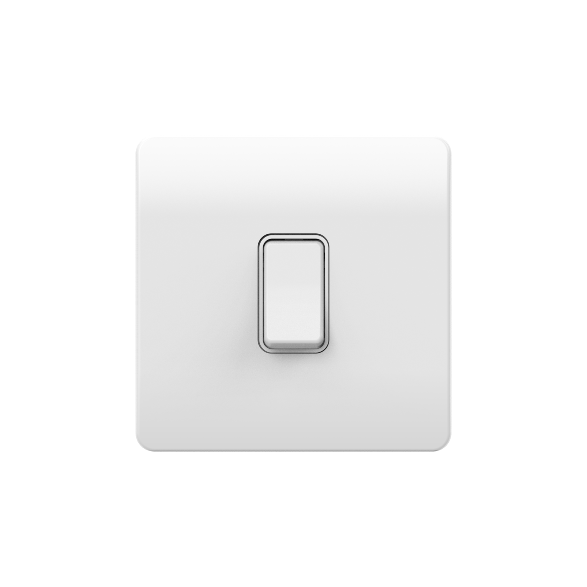 FORUM KINETIC 1 GANG WHITE SLIMLINE SWITCH, IP20
