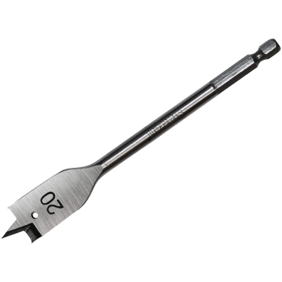 STARRETT 20X152MM FLAT WOOD BIT, HEX SHANK